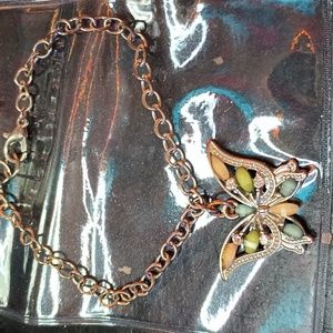 Silver vintage butterfly bracelet
